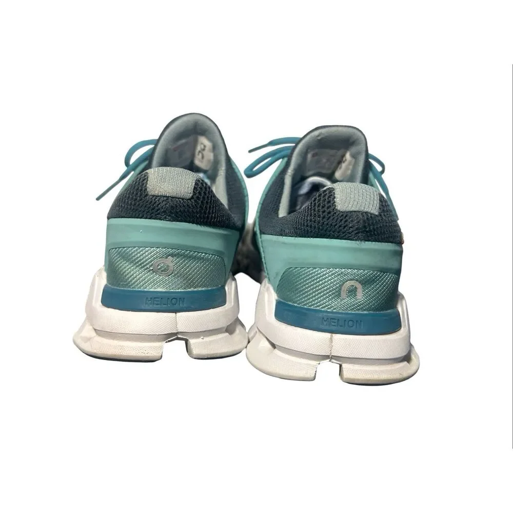 On Running Women's Teal and White Cloud Athletic Shoes - Picture 10 of 11